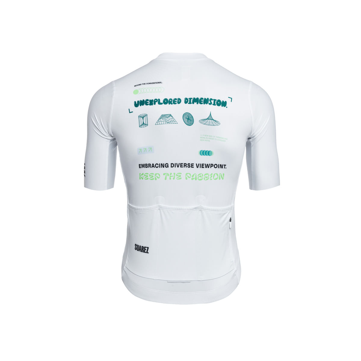 Lock Silver White 2.4 Men's Cycling Jersey | Suarez Clothing - SUAREZ®