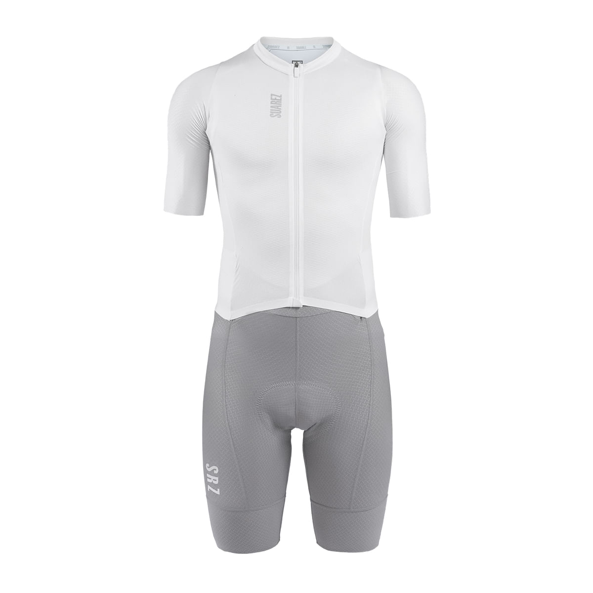 Men's Hard Lite White Cycling Onesie | Suarez Clothing - SUAREZ®