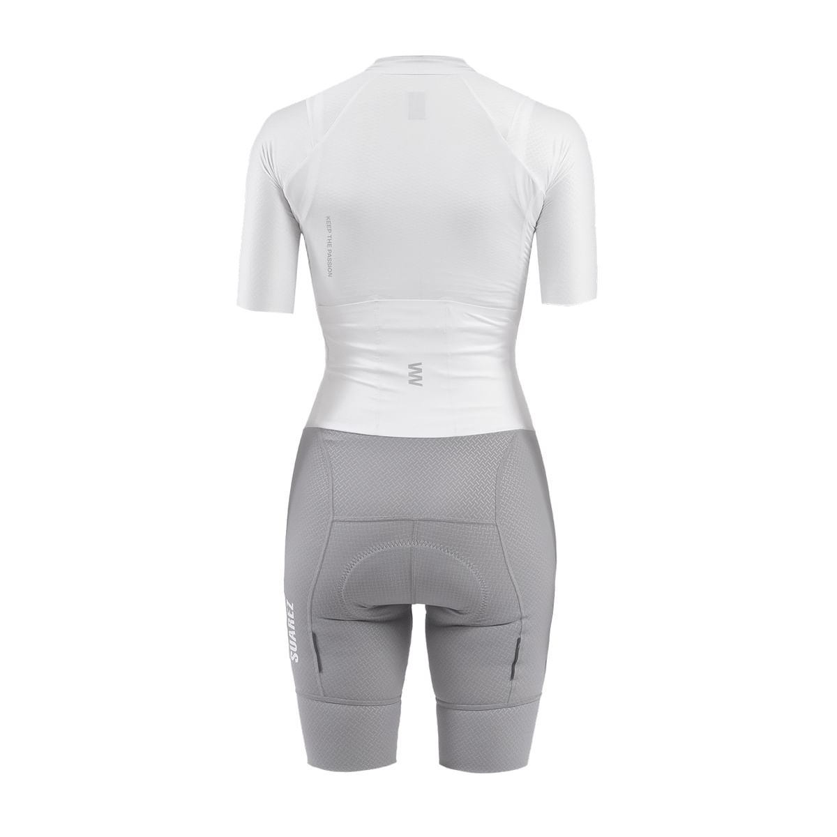 Women's Hard Lite White Cycling Onesie | Suarez Clothing - SUAREZ®