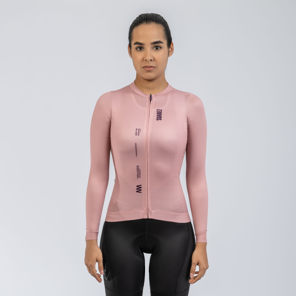 Women's Cycling Jersey ML Lock Old Rose | Suarez Clothing - SUAREZ®