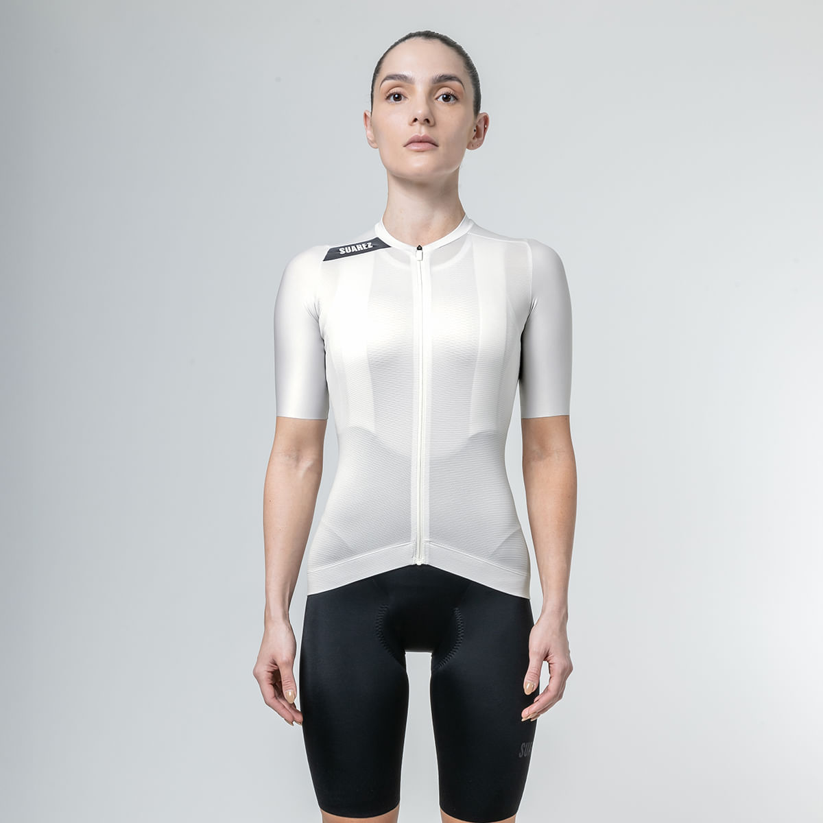 SUAREZ ツアーエディション サイクルジャージ ホワイトMサイズ Women's Solid Sand White 2.5 Cycling Jersey | Suarez Clothing